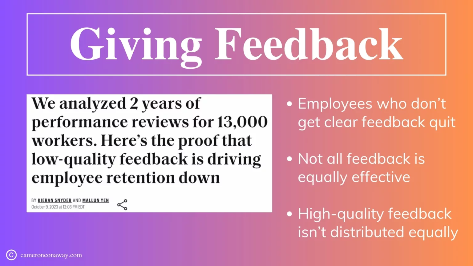 Fortune Feedback Study